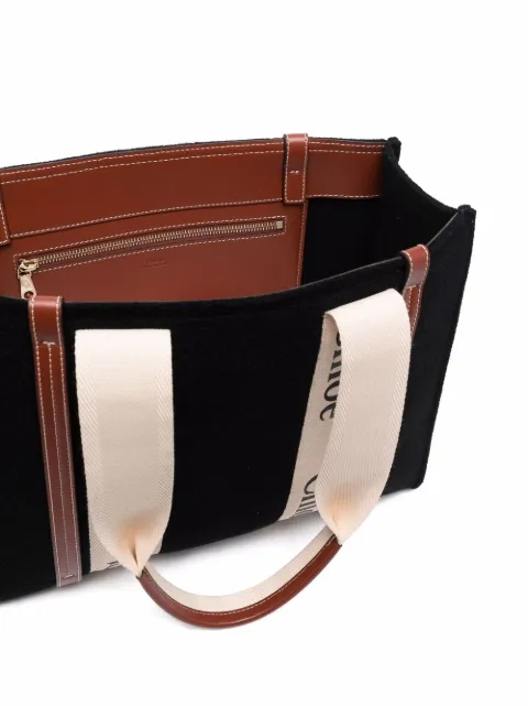 chloe woody tote with strap