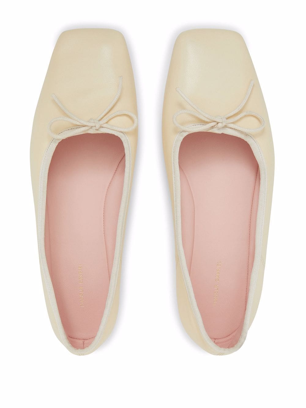 Mansur Gavriel square-toe Leather Ballerina Shoes - Farfetch