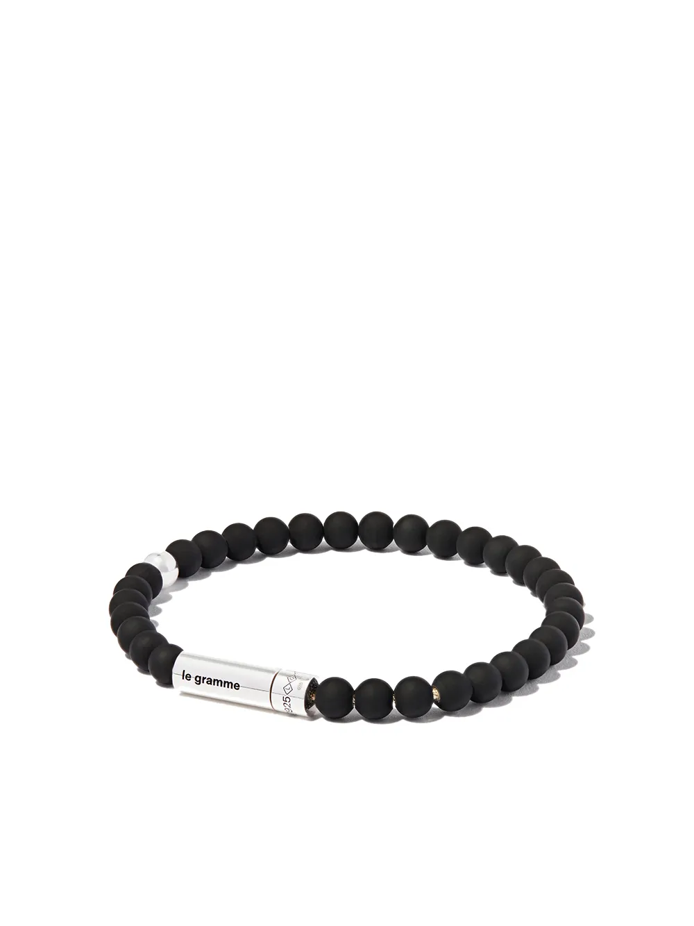 

Le Gramme pulsera de cuentas de 25g - Plateado