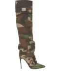 Dolce & Gabbana camouflage-pattern pointed-toe boots - Green