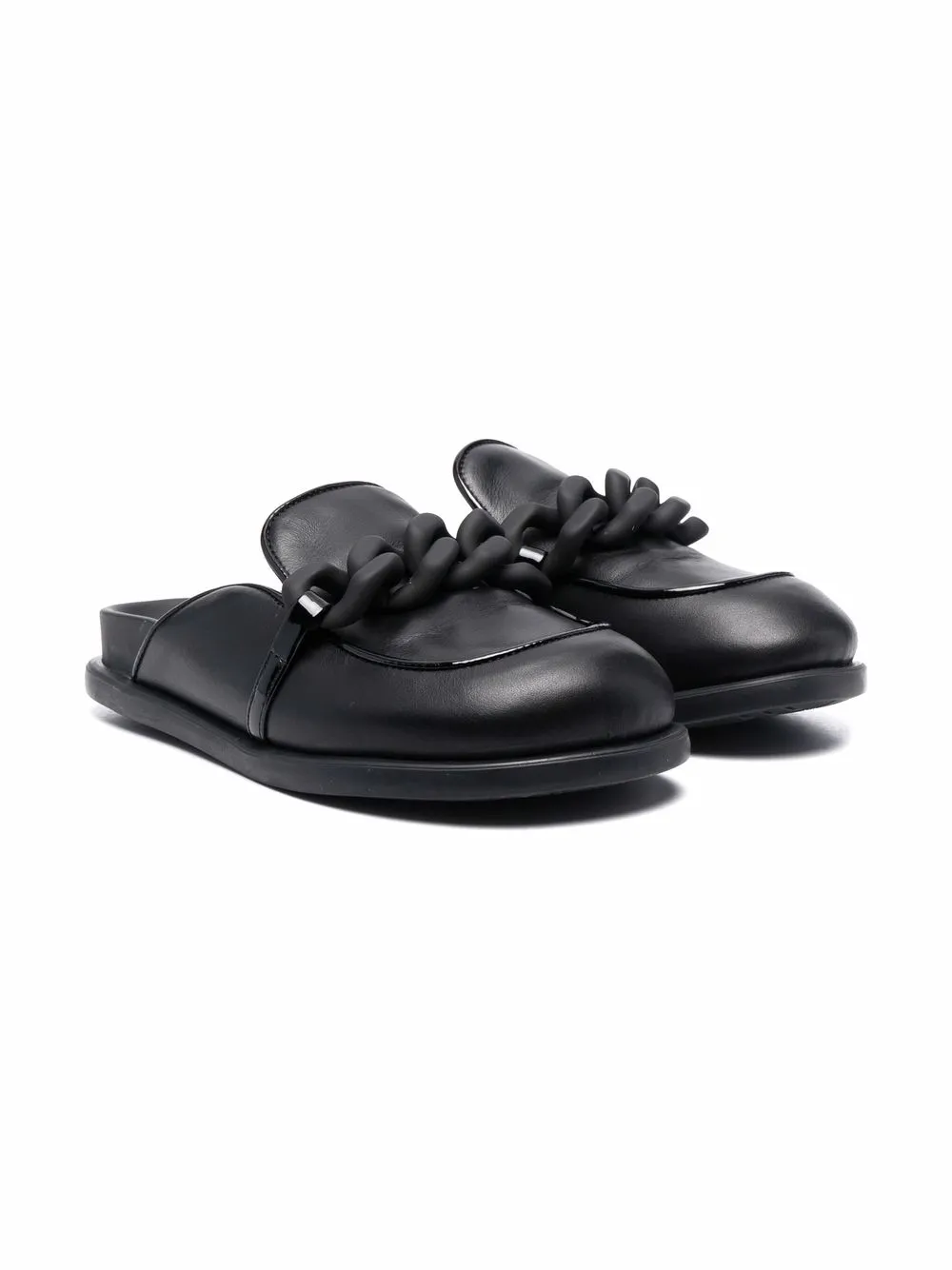 

Nº21 Kids mocasines con detalle de cadena - Negro