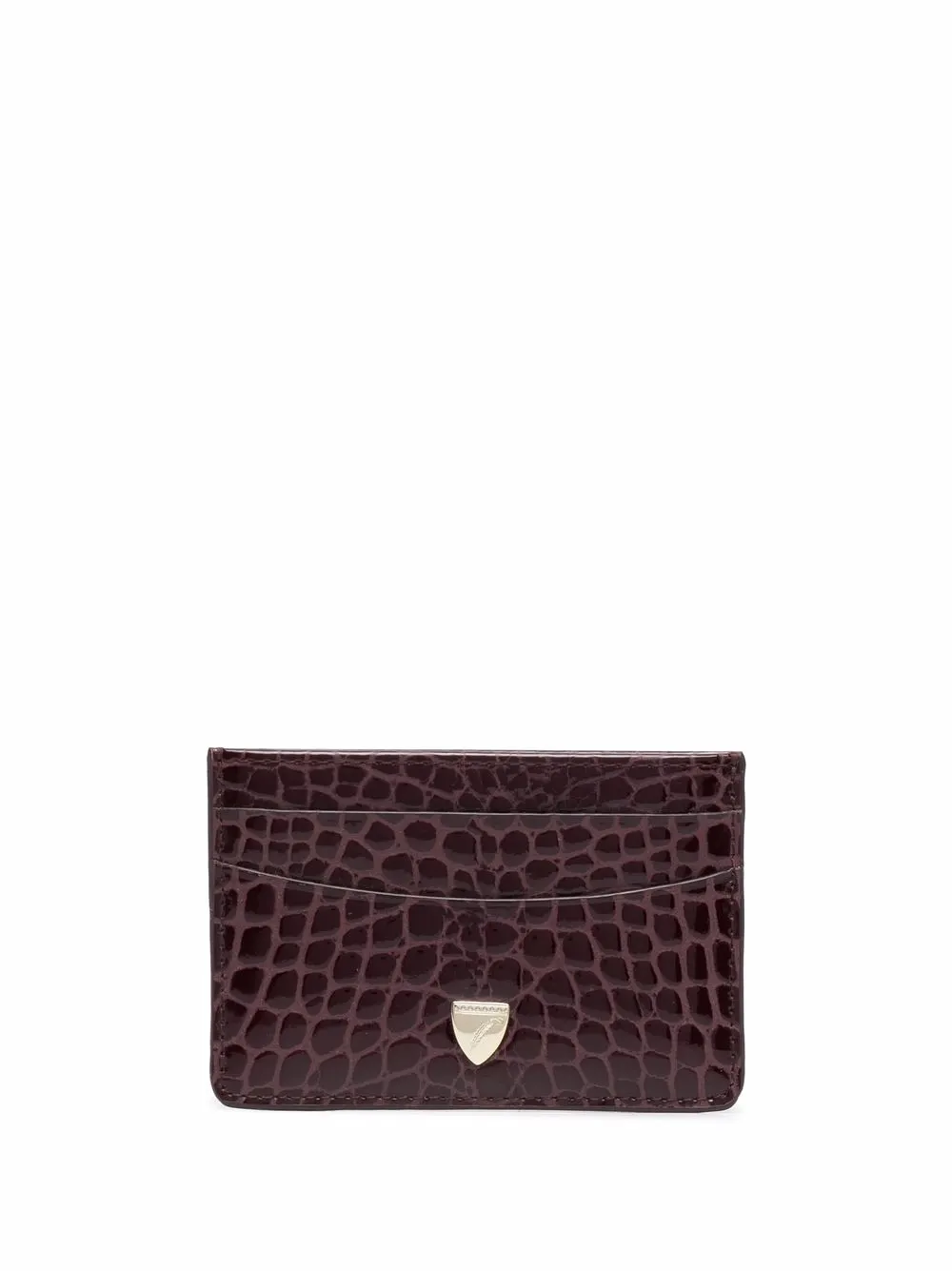 

Aspinal Of London crocodile-embossed slim credit cardholder