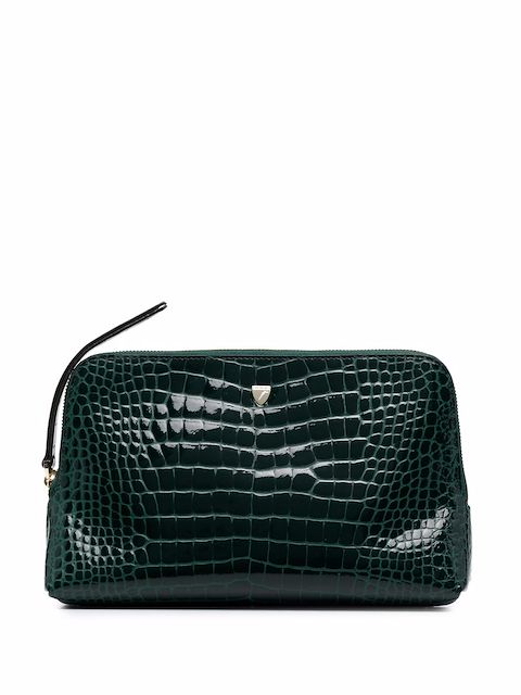 Aspinal Of London Essential crocodile-embossed clutch bag