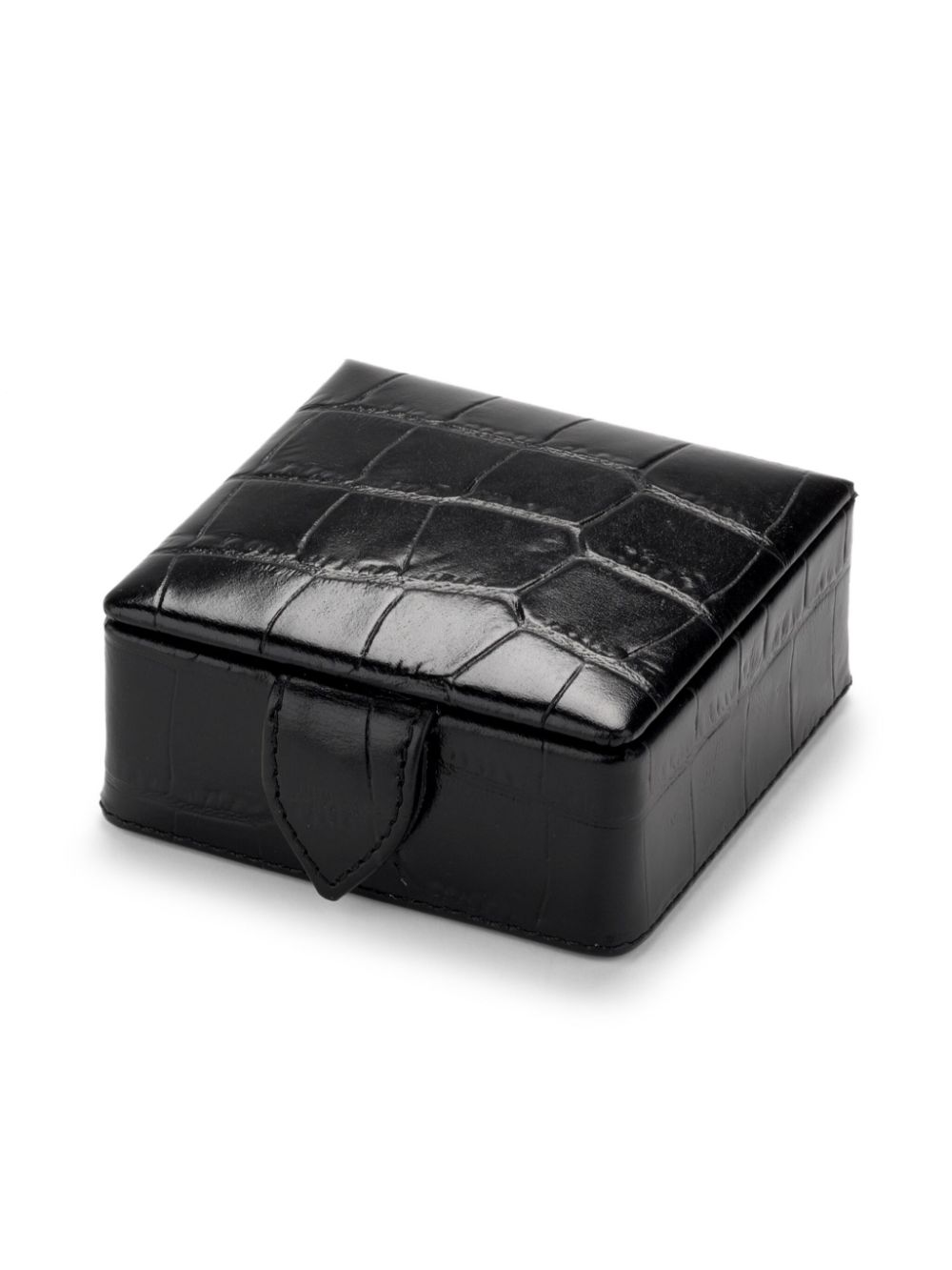 crocodile-effect leather box