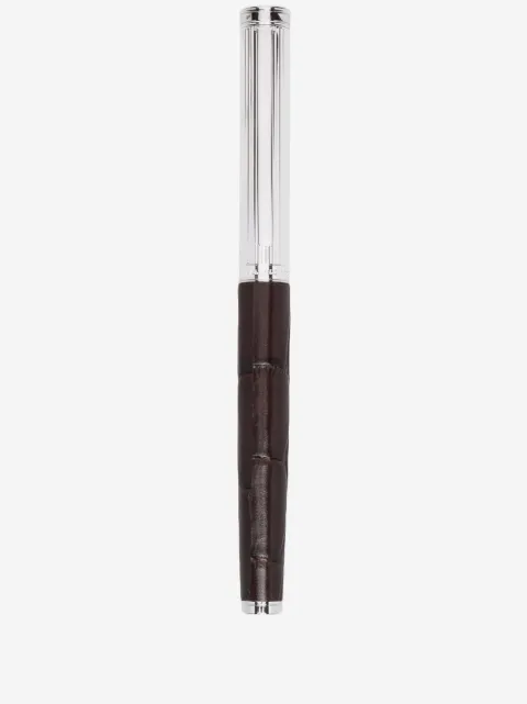 Aspinal Of London croc-effect rollerball pen