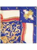 Aspinal Of London baroque-pattern print scarf - Blue