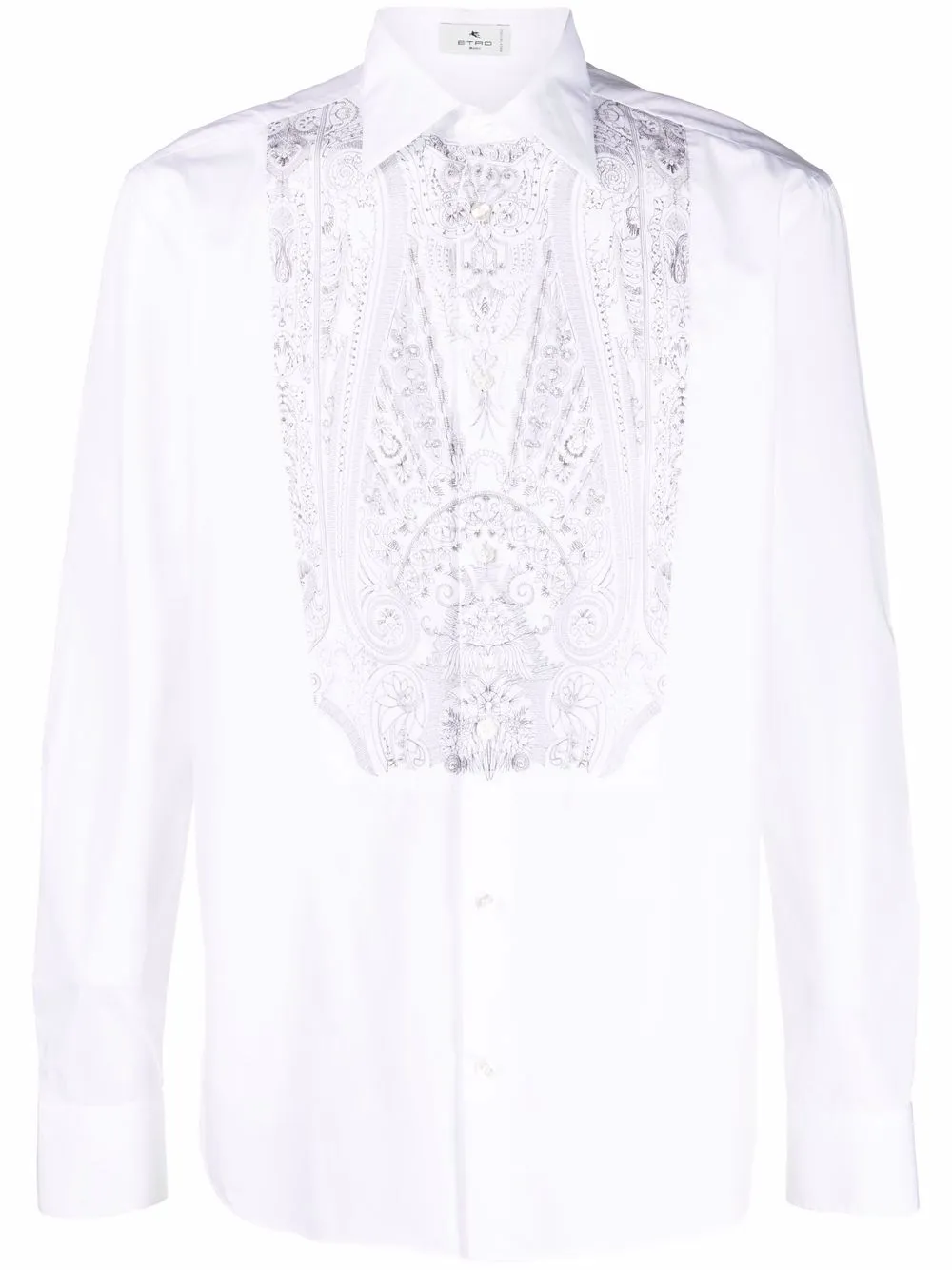 

ETRO camisa con cuello de pico - Blanco