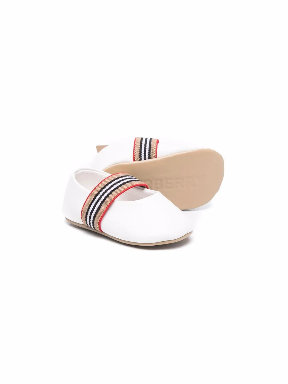 фото Burberry kids балетки с полосатым ремешком