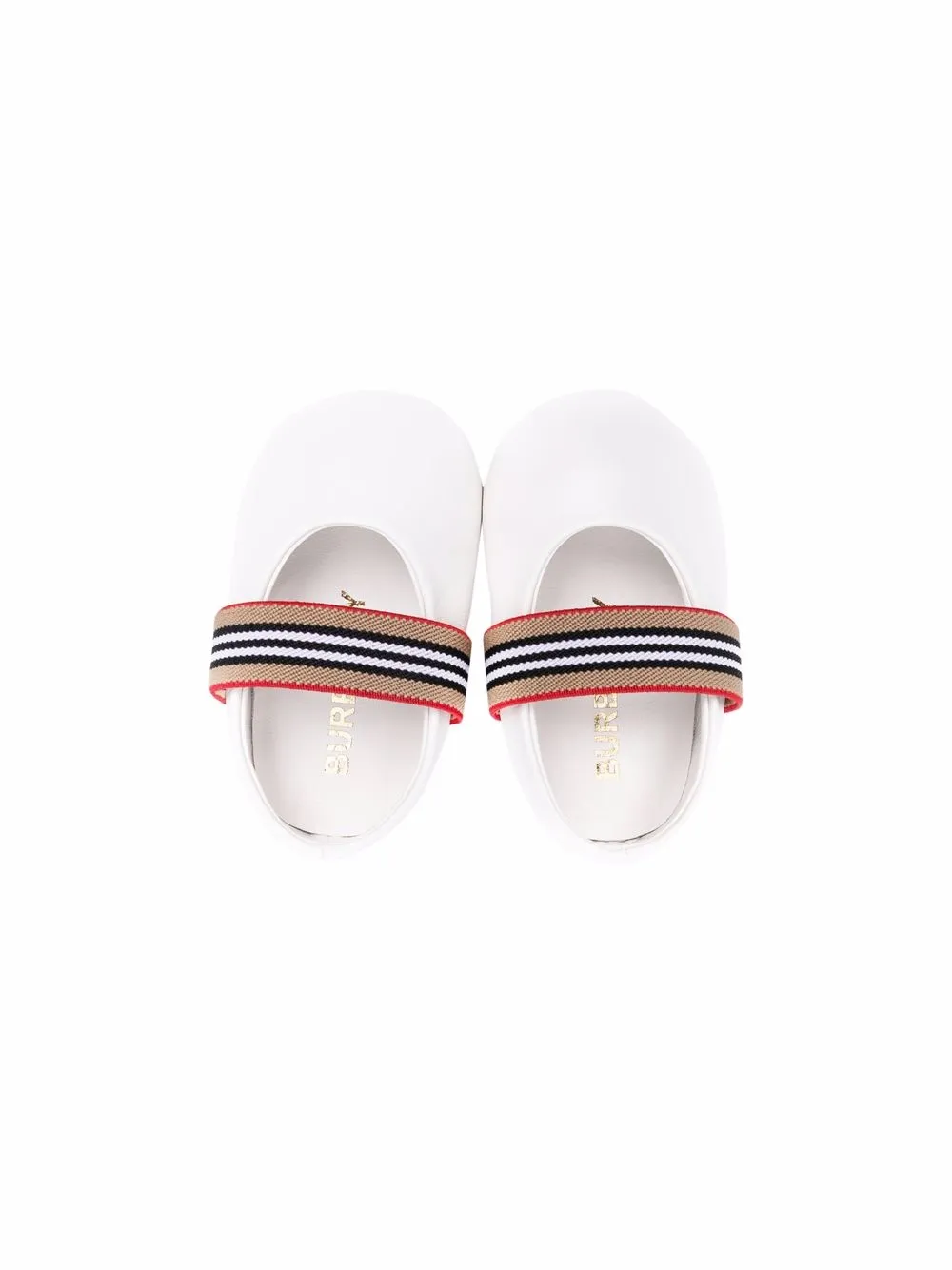 фото Burberry kids балетки с полосатым ремешком