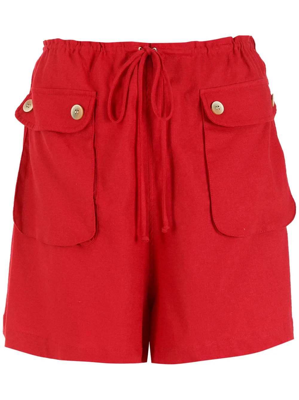 

Olympiah shorts con cordones en la pretina y bolsillos - Rojo