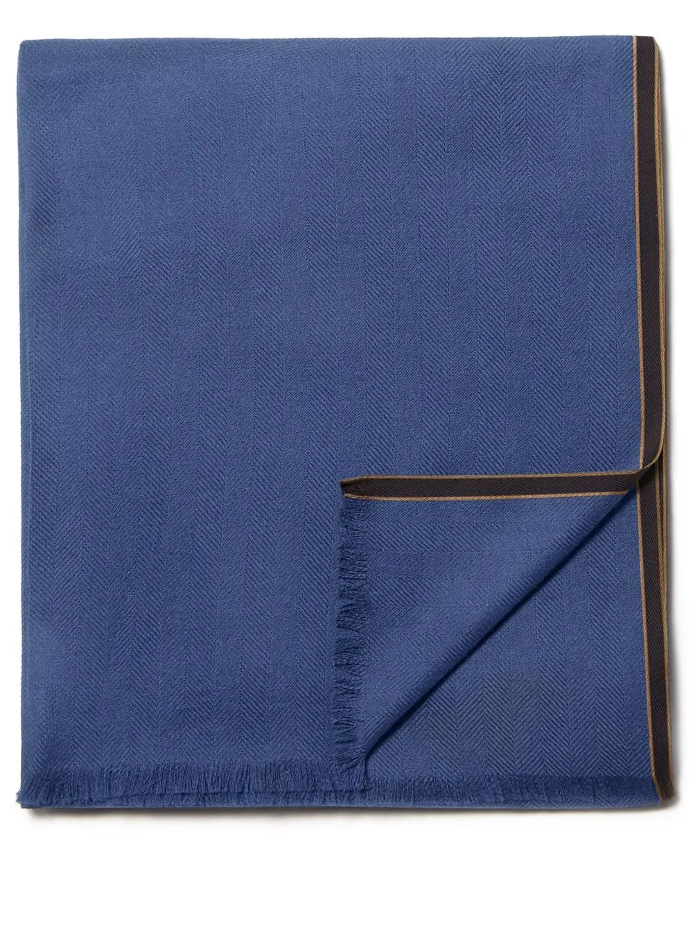 

Zegna bufanda tejida chevron - Azul