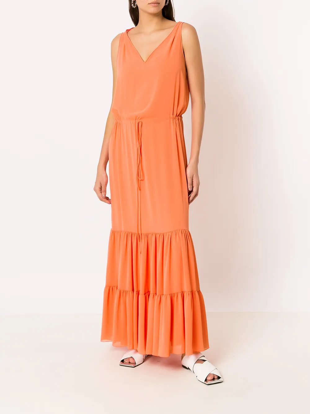 Gloria Coelho Gelaagde maxi-jurk - Oranje