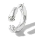 Maria Black half hoop huggie earring - Silver