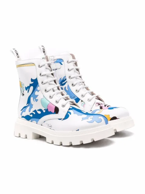 Emilio Pucci Junior بوت برباط وطبعة مموجة