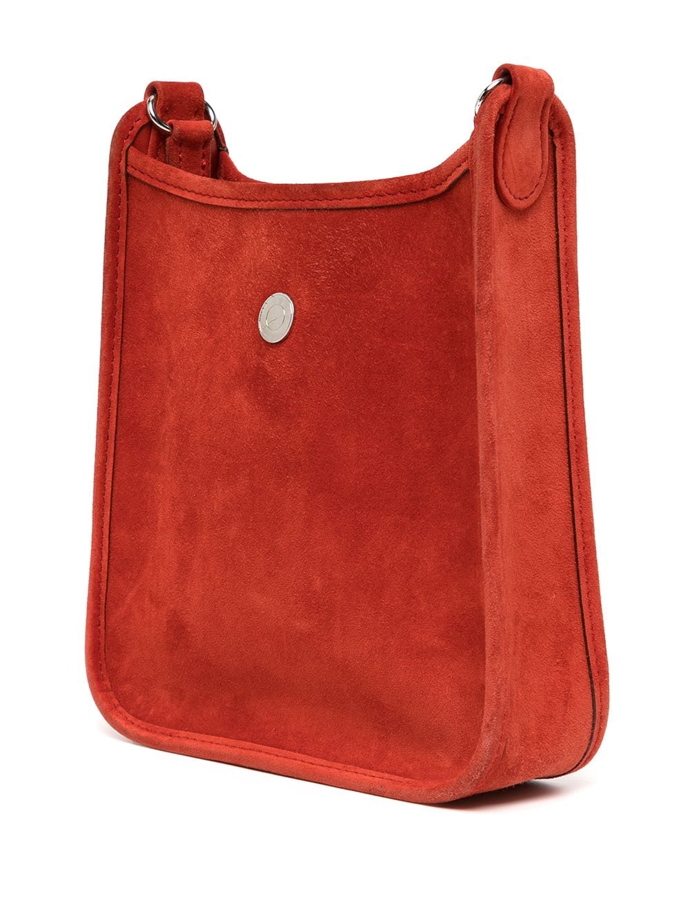 Pre-owned Hermes Orange Suede Vespa Tpm Shoulder Bag