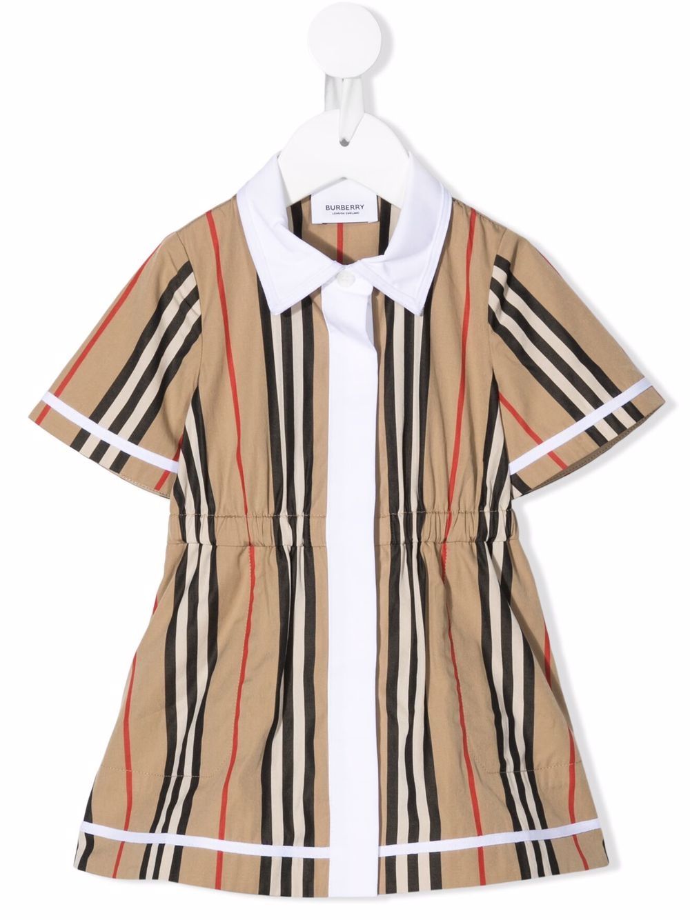 фото Burberry kids платье-рубашка в полоску icon stripe