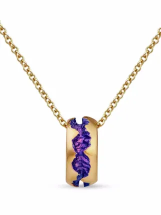 Purple hot sale rock necklace