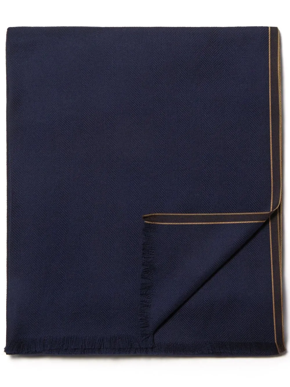 

Zegna bufanda tejida chevron - Azul