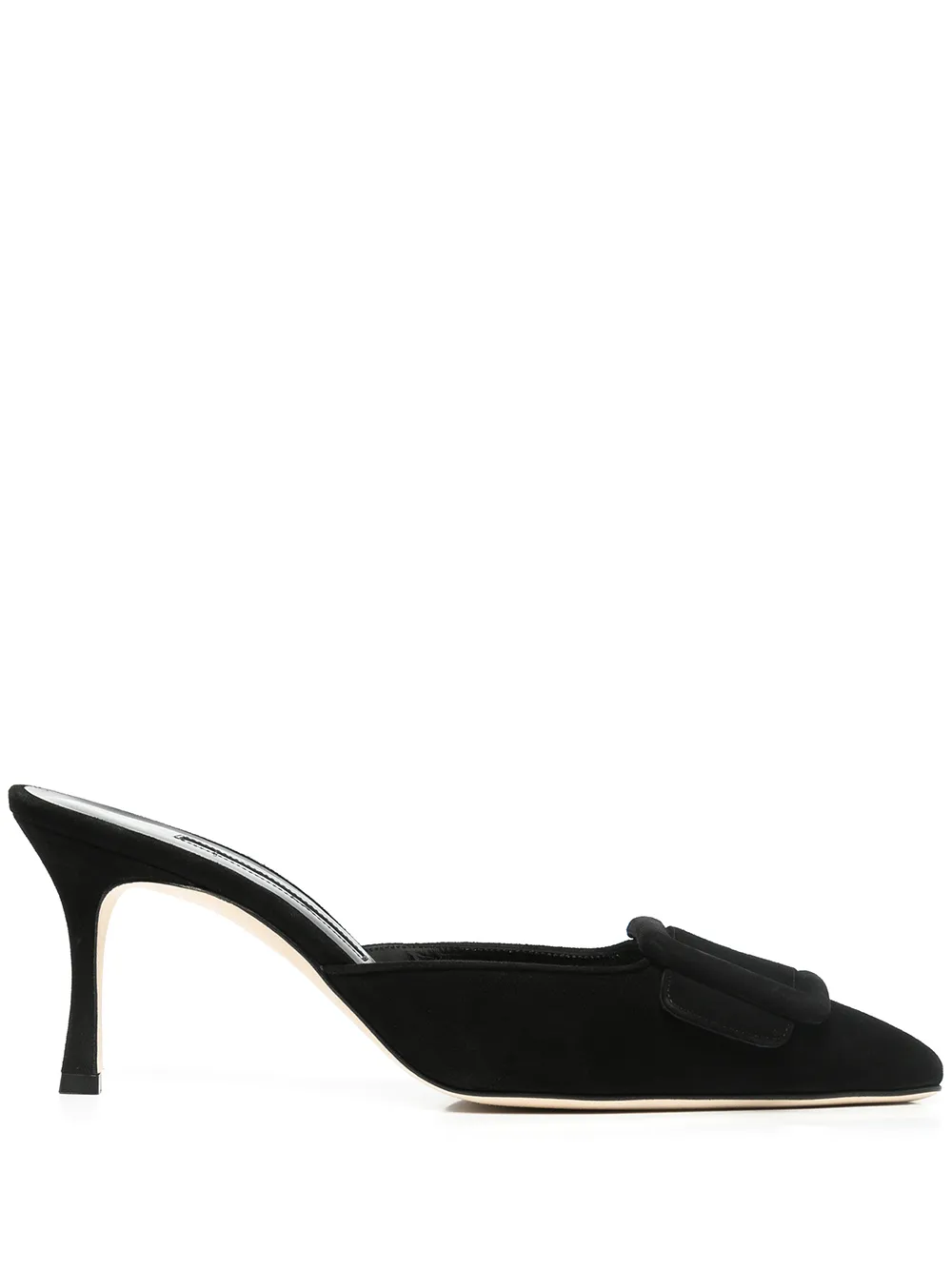 Manolo Blahnik Maysale buckled mules – Black