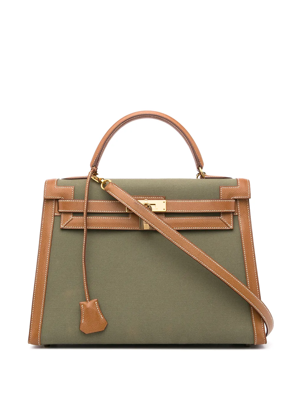 

Hermès bolsa Kelly Séllier 32 1995 pre-owned - Verde