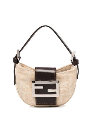 Fendi Pre-owned Mini Zucca FF Plaque Handbag