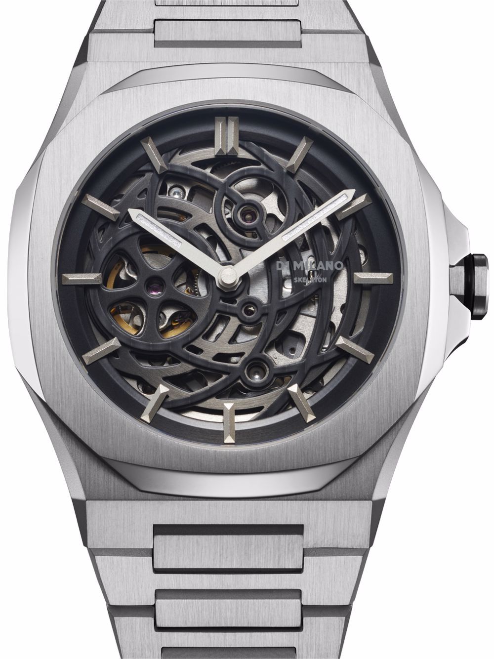 D1 Milano Skeleton Bracelet horloge - Zilver