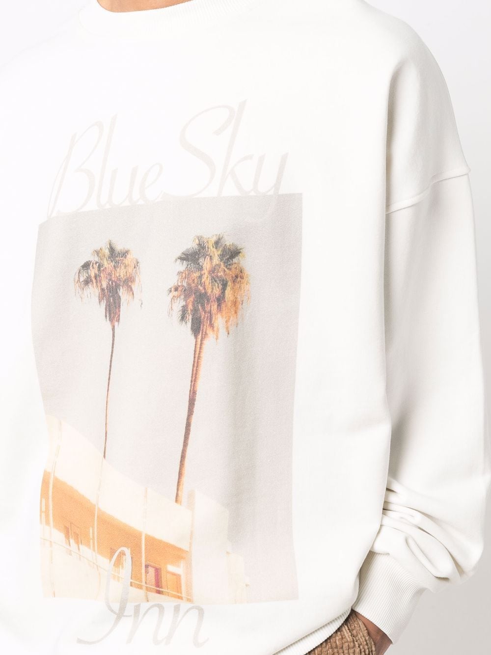 Shop Blue Sky Inn Blue Sky Organic Cotton Sweatshirt In White