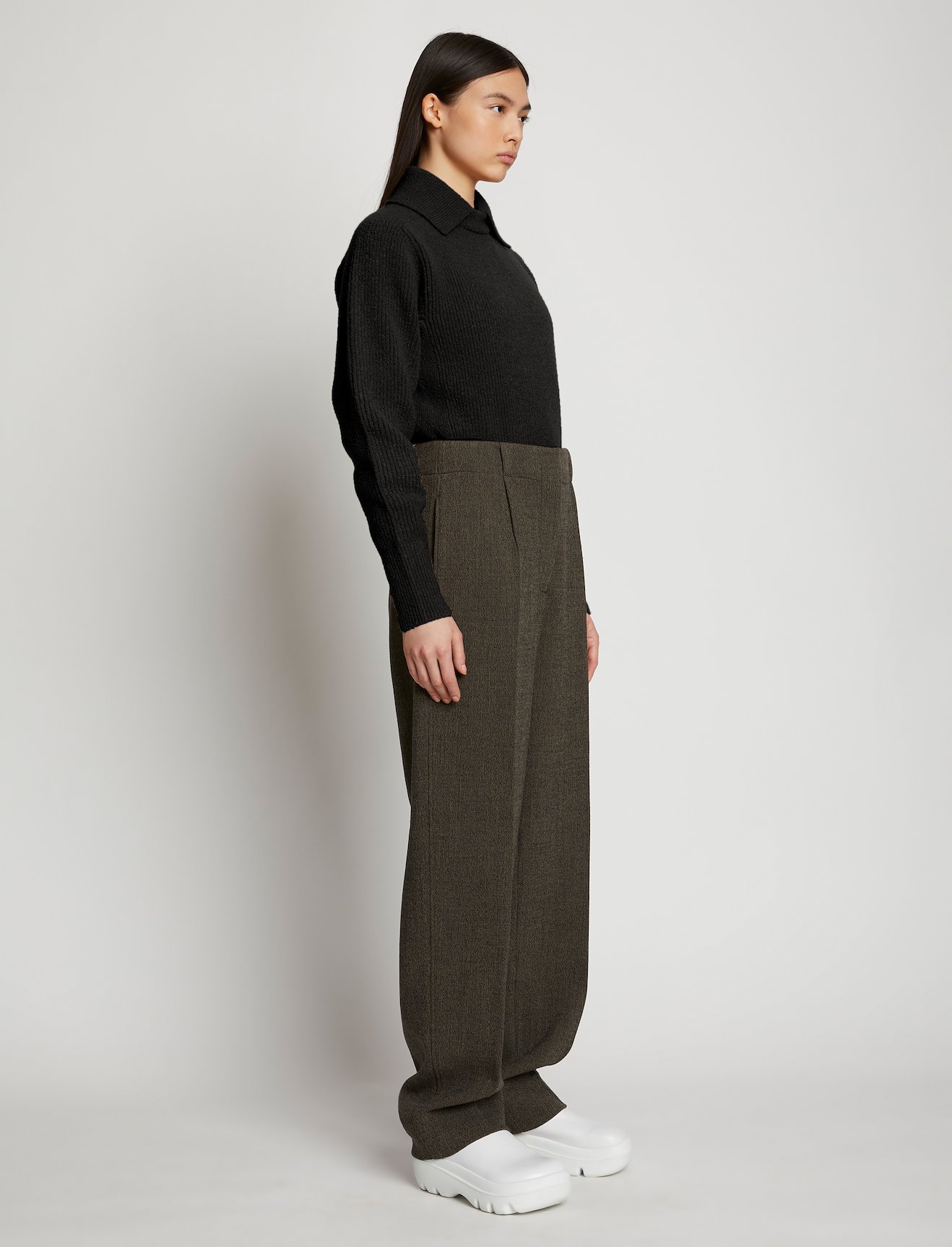 Wool Cashmere Collared Sweater #2