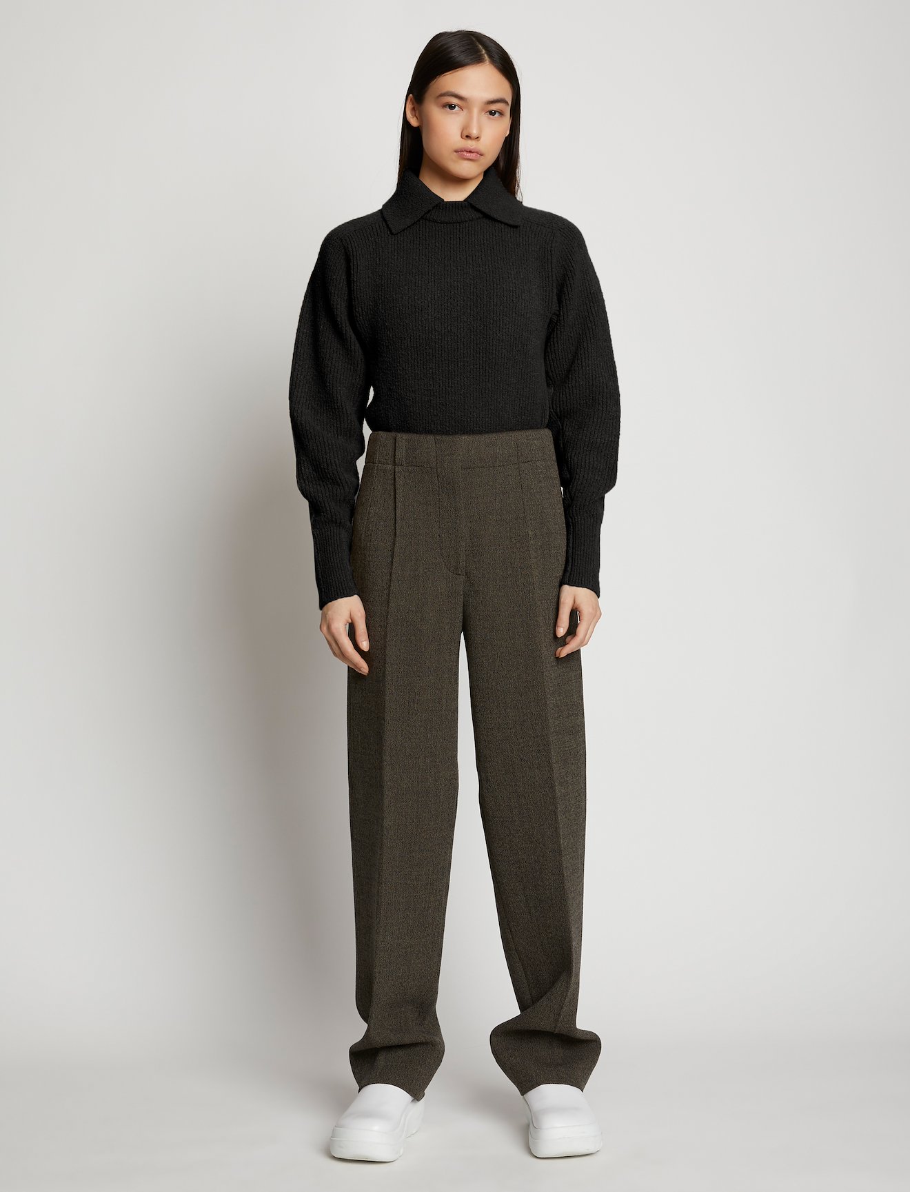Wool Cashmere Collared Sweater #1