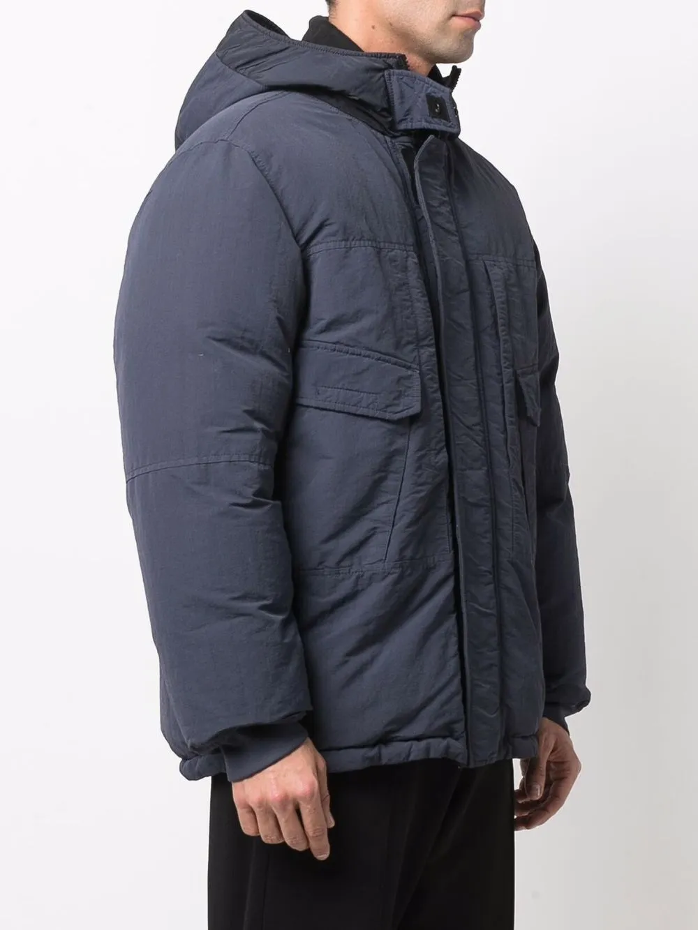 фото Stone island пуховик naslan с капюшоном