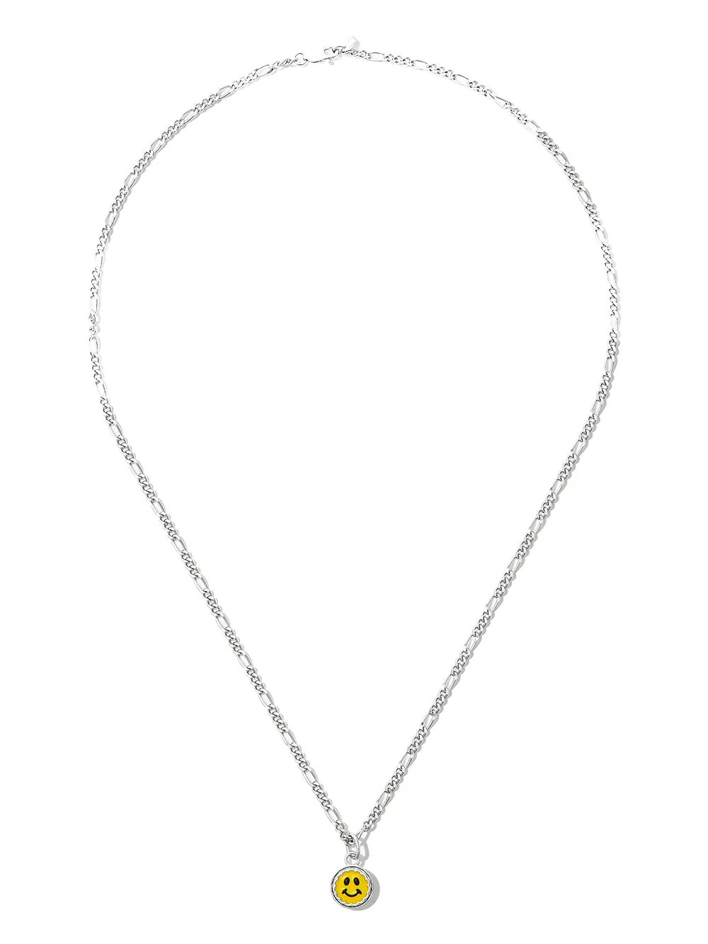 Image 2 of Maria Black smiley face-pendant necklace