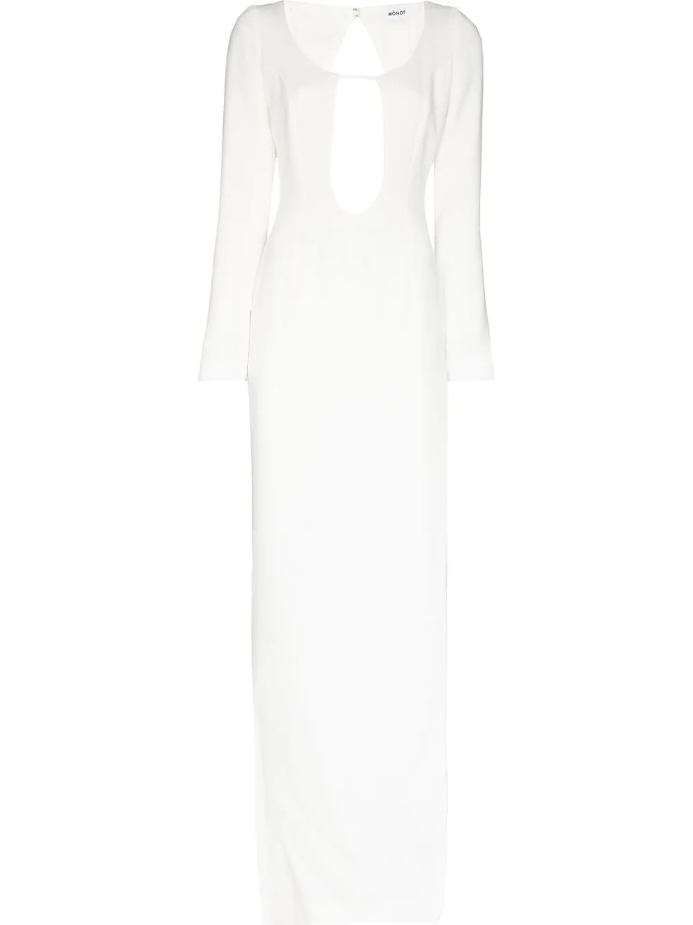 

Mônot cut-out scoop neck gown - White