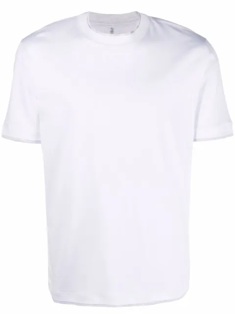 Brunello Cucinelli playera con ribetes a capas 