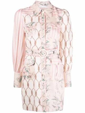 Zimmermann heathers best sale belted shirt dress