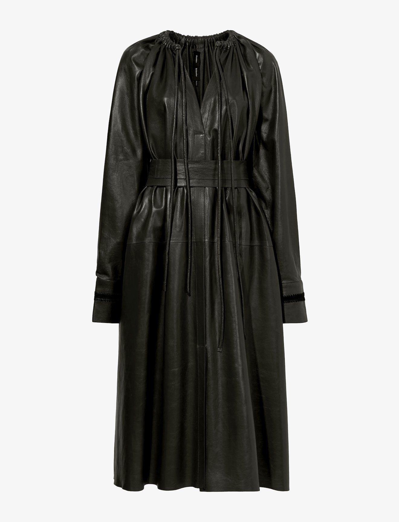 Leather Crochet Seamed Dress #4