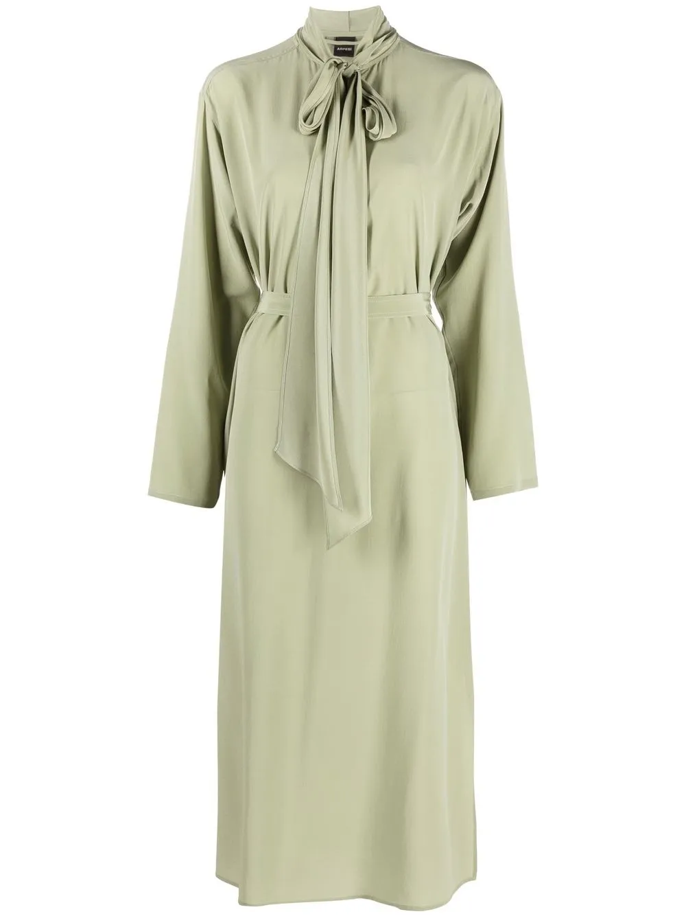 

ASPESI bow-embellished silk midi dress - Green