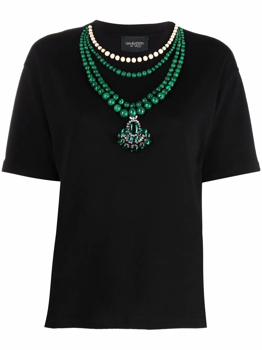 

Giambattista Valli bead-embellished T-shirt - Black