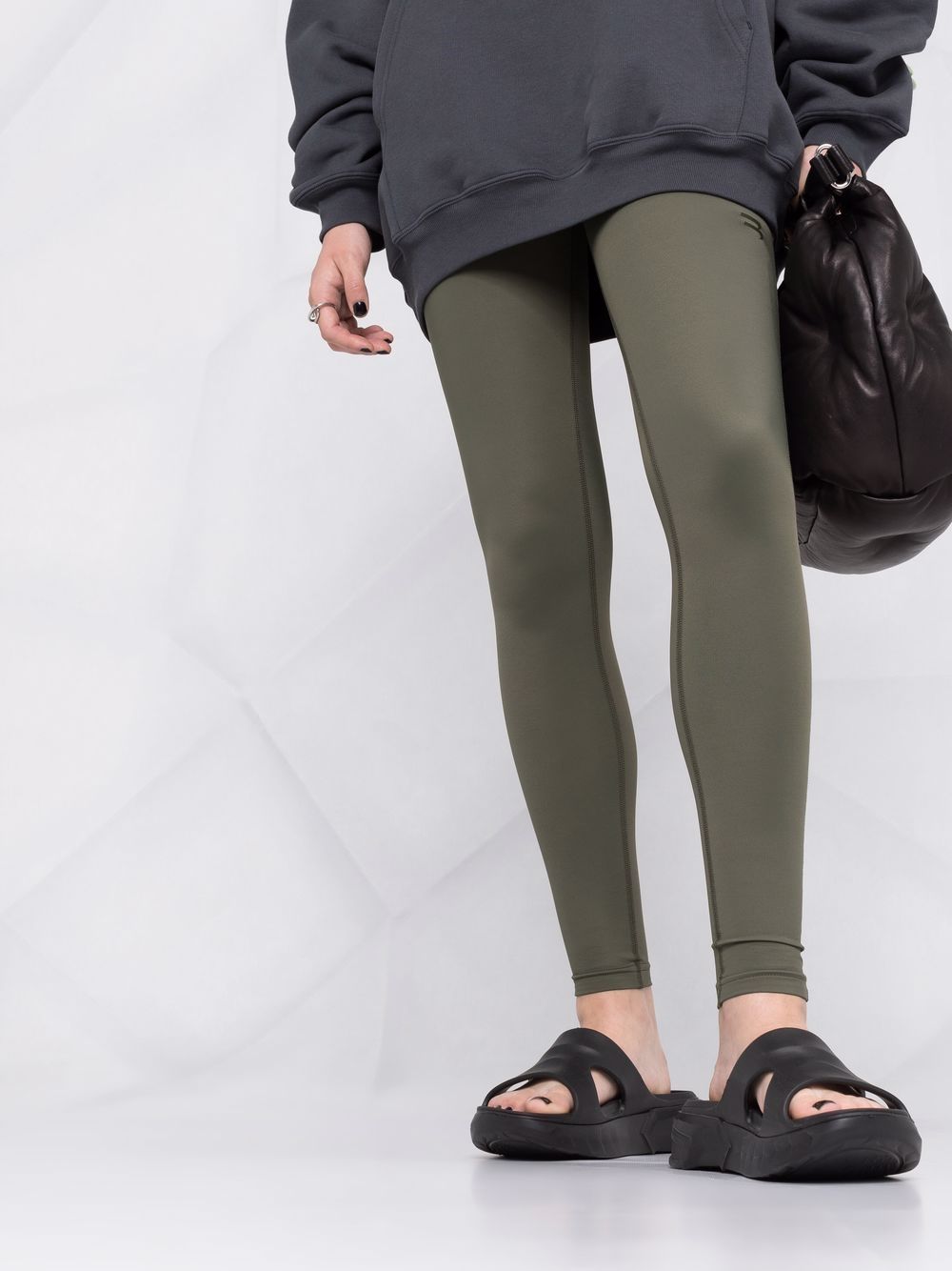 Balenciaga Seam-detail Leggings In Grün | ModeSens