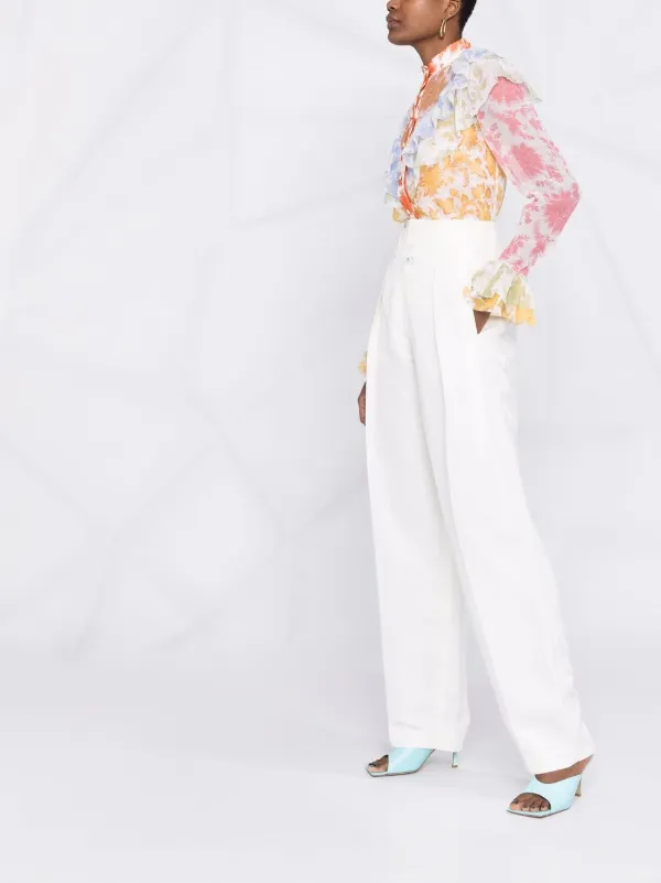 ETRO テーラード ワイドパンツ | ホワイト | FARFETCH JP