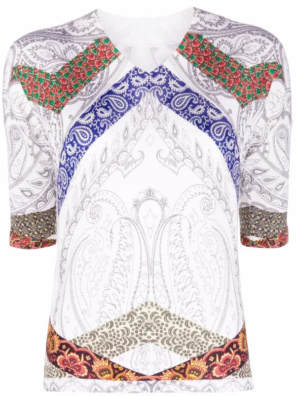 ETRO patchwork-paisley Print T-shirt 