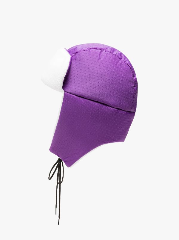 purple trapper hat