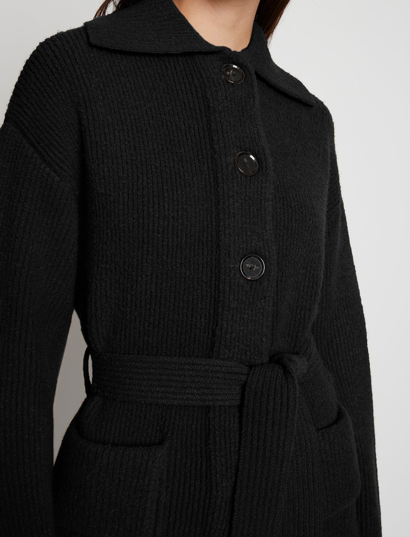 Wool Cashmere Belted Cardigan #3