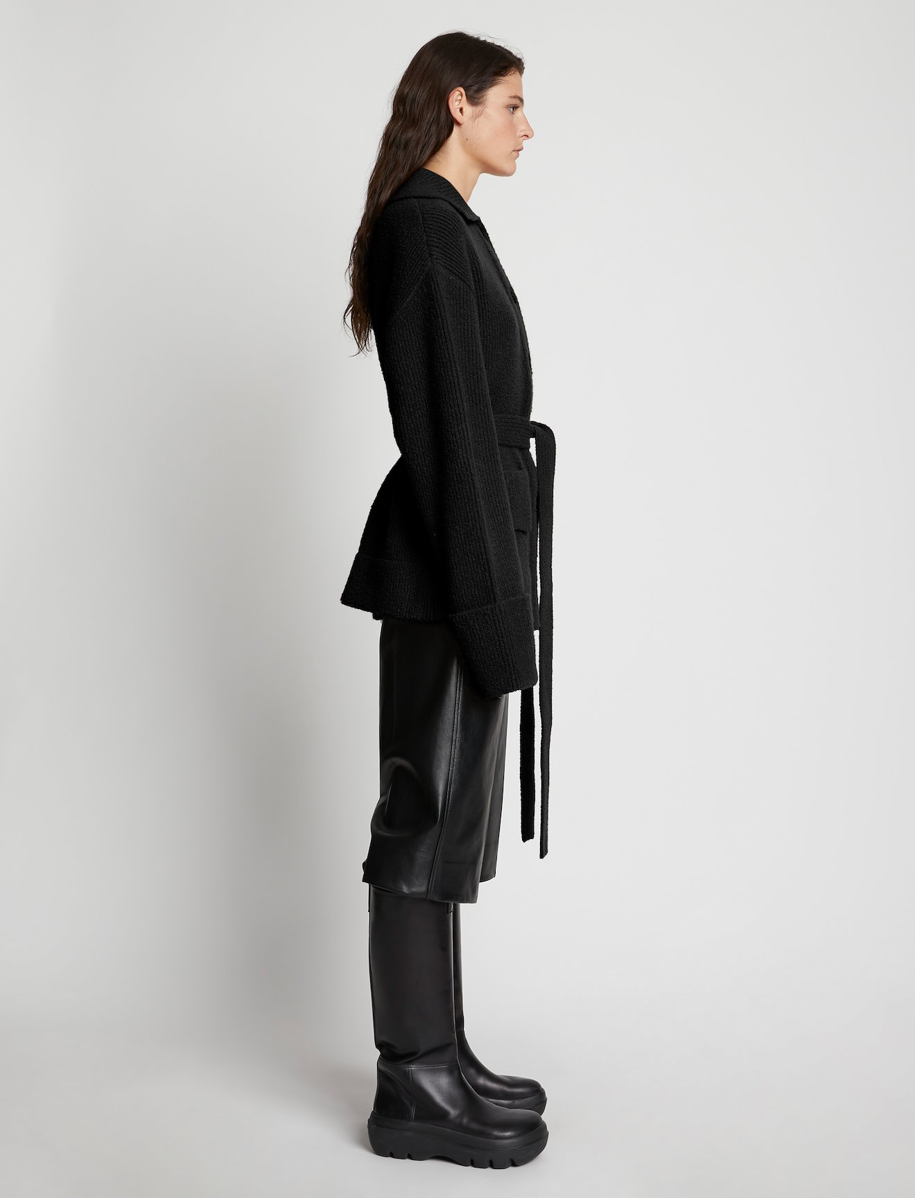 Wool Cashmere Belted Cardigan #1