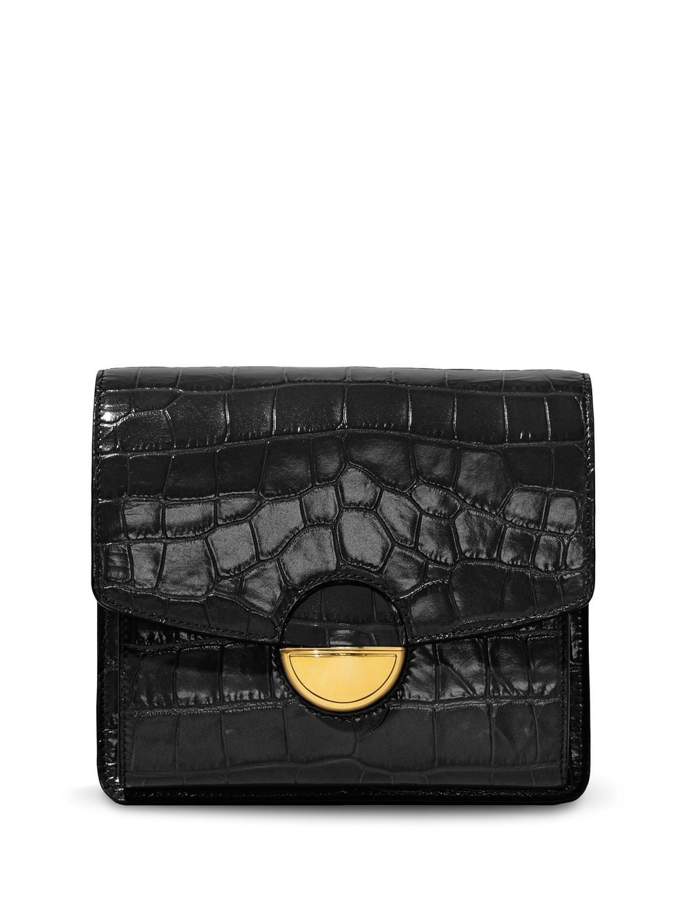 Proenza Schouler Crocodile-effect Dia Satchel Bag In Black