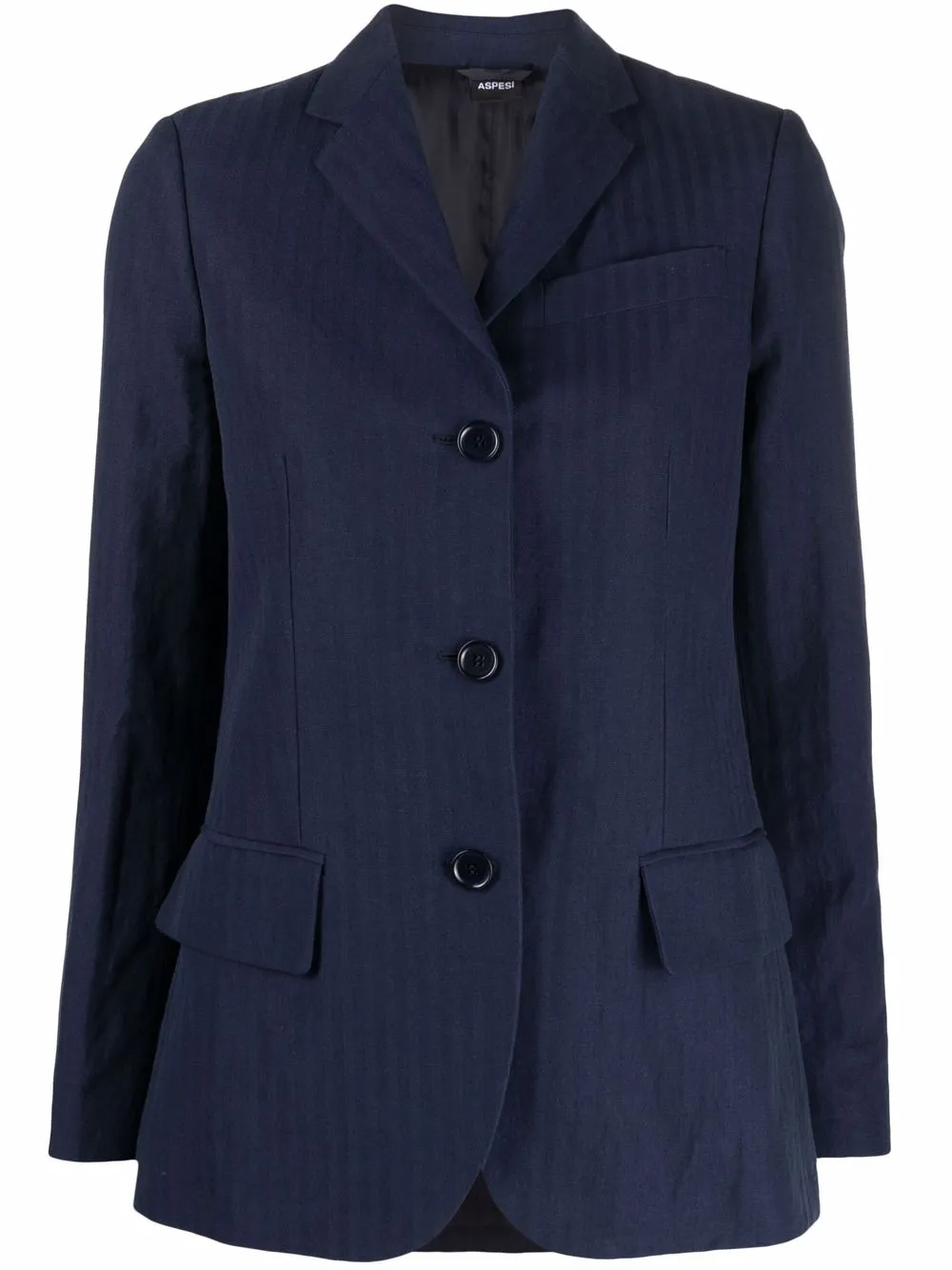 

ASPESI blazer con rayas estampadas - Azul