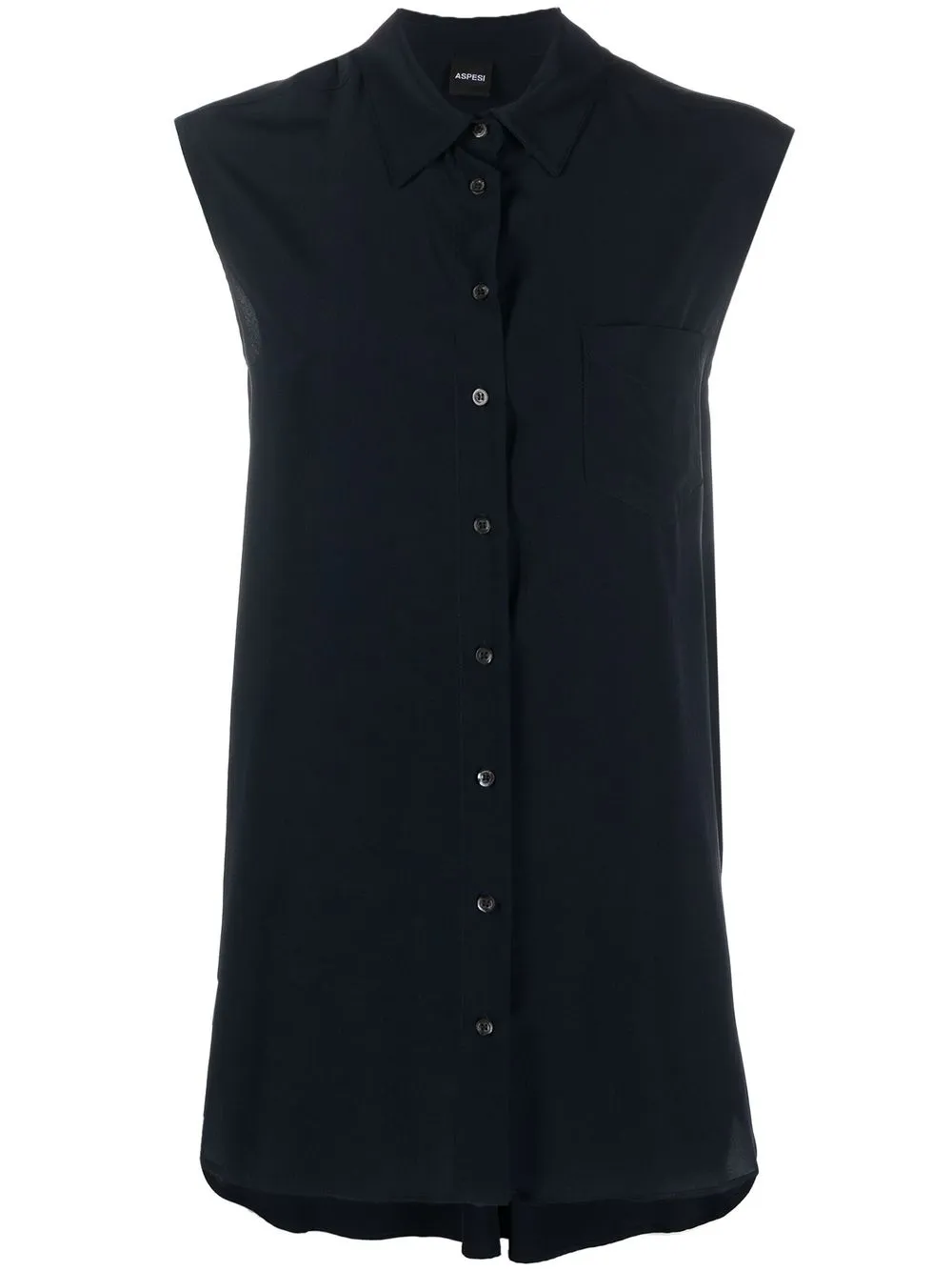 

ASPESI sleeveless silk shirt - Blue