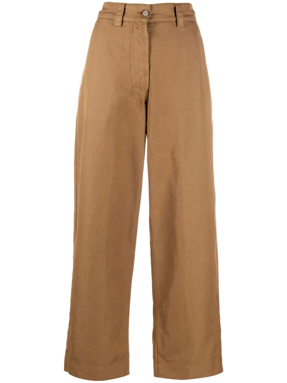 

ASPESI high-waist cropped trousers - Brown