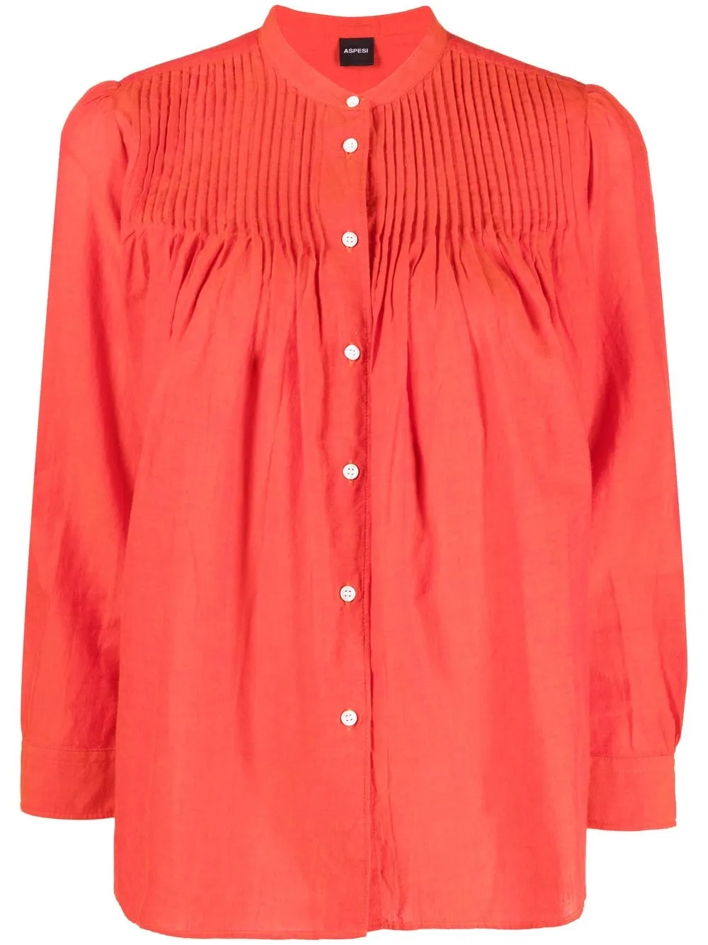 

ASPESI camisa con cuello mao - Rojo