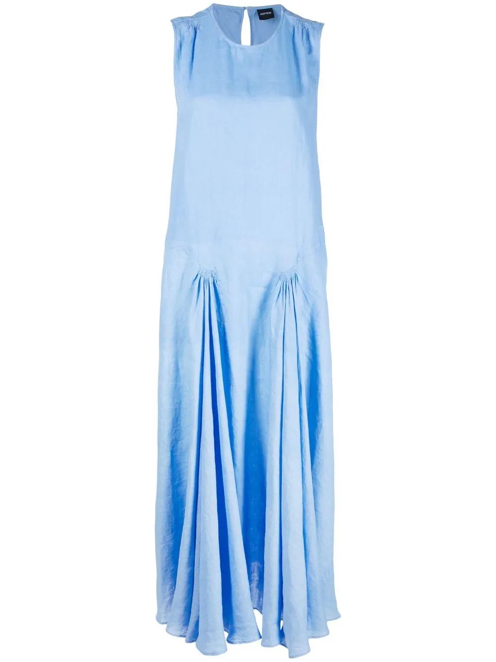 

ASPESI vestido midi con detalle fruncido - Azul