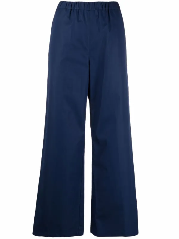 ASPESI Cropped-leg Trousers in Blue